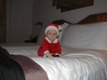 Santa on the bed