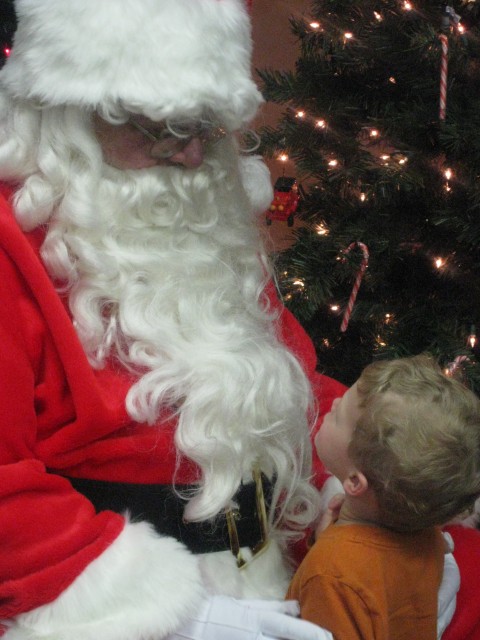 The choo-choo took us to see Santa!