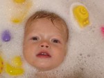 My first bubble bath!