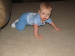 Not yet, but Collin will be crawling soon