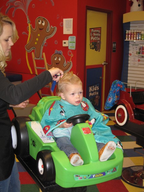 During my first haircut