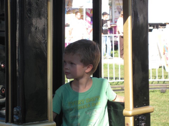 In the train at the Berrien County Youth Fair