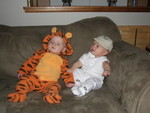 Collin and Gavin in their costumes