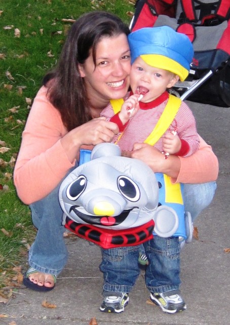 Trick-or-Treating with Mommy