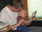 Reading a book with Daddy