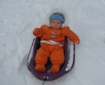 Sledding for the first time